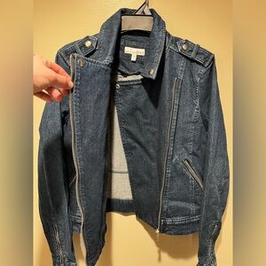 Loft Zip Up Jean Jacket